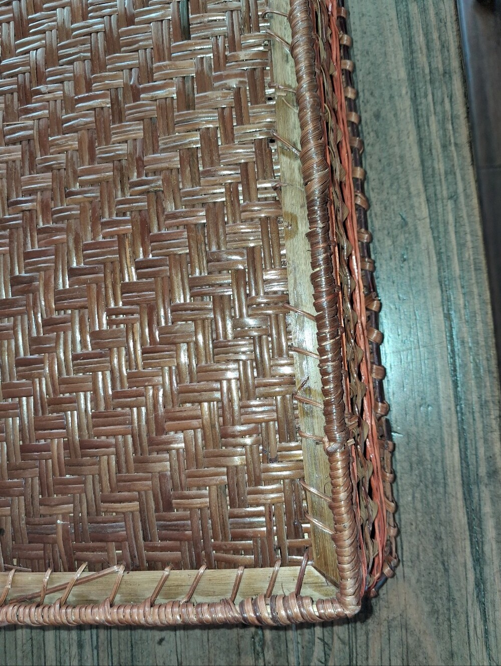 Vintage Woven Rattan Tray - Picture 4 of 5